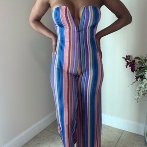 Boutique bought striped jumpsuit US M